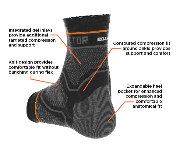 Compression Knit Ankle Sleeve with Gel Support - Image 3
